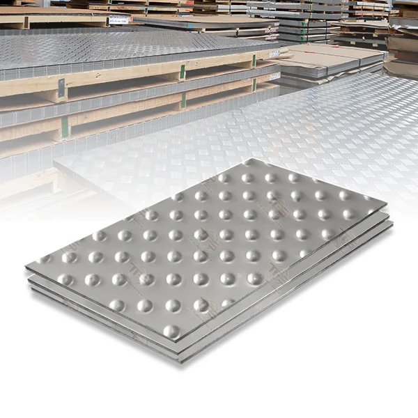 แผ่นสแตนเลสลายนูนกลม (ปั๊ม)